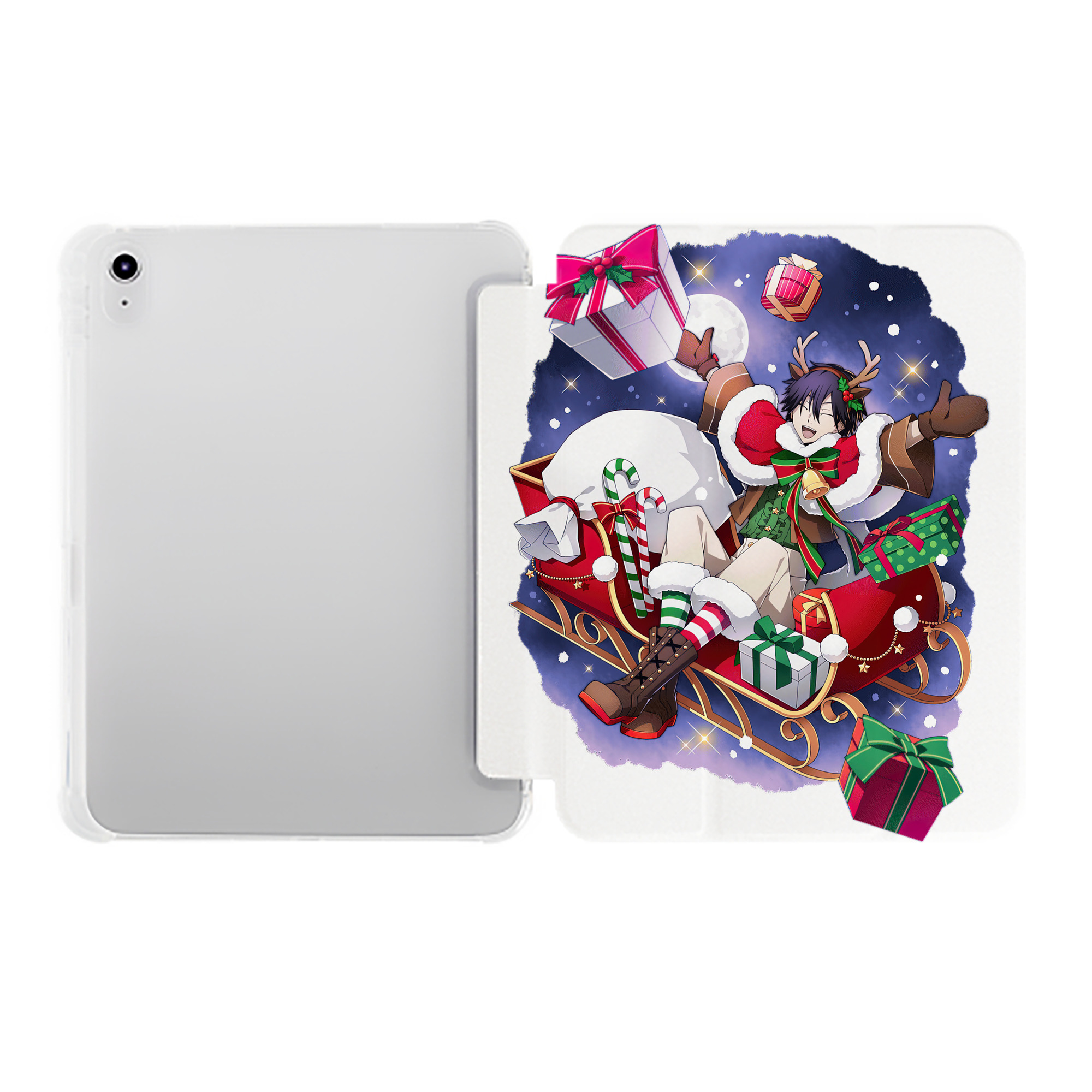 （画像用） 文豪ストレイドッグス Bungo Stray Dogs IPad ケース ペン収納付き 三つ折りスタンド PUレザー×シリコン 対応機種9.5/10.5/10.9インチ
